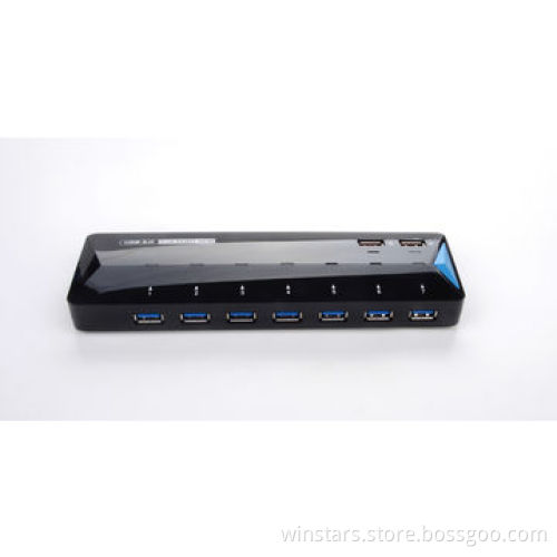 Hub, 7 + 2 Ports USB3.0 Up to 2.1A Charging FunctionNew